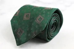 ジャンニ・ヴェルサーチ ブランド ネクタイ ドット 小紋柄 ドット柄 シルク 伊製 PO メンズ カーキ GIANNI VERSACE 【中古】