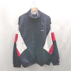 ◇ ⊇ FILA フィラ 長袖 トレーナー サイズM ネイビー メンズ E  【1502180044632】