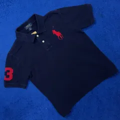 POLO RALPH LAUREN(ポロラルフローレン) 赤 ビックポニー ネイビー カラーTシャツ