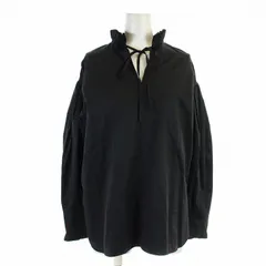 マリリンムーン Marilyn Moon 2way tuck frill & micro tuck blouse ブラウス 長袖 リボン 黒 ブラック /KUのサムネイル