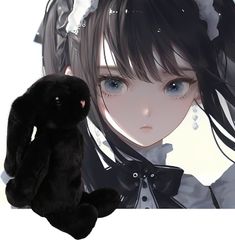 DearJapan ぬいぐるみポシェット うさぎ 斜めがけ ショルダーバッグ 地雷系 痛バッグ 量産型 ゆめかわ 病みかわ ロリータ(ブラック,  38cm x 20cm)