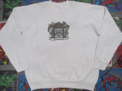 USA製 FRUIT OF THE LOOM プリントスウェットシャツ XL 白 アメリカ古着