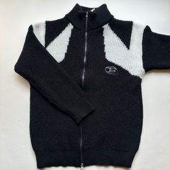 【数量限定】ダブルジッパーカーディガン　レトロ　ルーズニットセーター　アウター　ストリートウェア　ジャケット　春　秋　XLサイズ