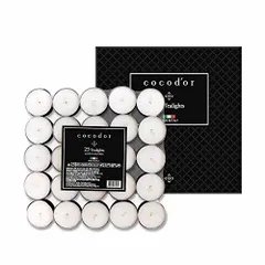 コットンフラワー_25個 COCODOR ココドール ティーライト キャンドル 25個入り コットンフラワー(Cotton Flower) 約3-5時間持続 イタリア製キャンドル - プレゼント 女性 誕生日 記念日 線香 贈り物 ギフト 人気