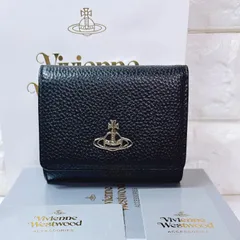 【最新♡ショッパー付】新品 ヴィヴィアン・ウエストウッド　三つ折り財布 ブラック ユニセックス