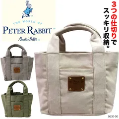 ピーターラビット 0630-00 帆布 ミニトートバッグ ベーシック Peter Rabbit ハンドバッグ 多機能 整理整頓 収納力 お弁当 ランチバッグ 散歩 通勤 通学 お出かけ 街歩き 綿100％ レディース トートバッグ ミニ