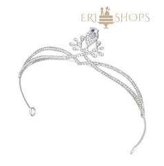 クリスタル ティアラ ウェディング ヘア アクセサリー 水滴 結婚式 クラウン ヘッドドレス ブライダル 花嫁 姫系 記念写真 結婚式 披露宴 発表会 イベント パーティー カチューシャ 髪飾り レディース WE190