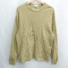 ◇ ⊇ URBAN RESEARCH アーバンリサーチ ワッフル生地 長袖 カットソー サイズL カーキ系 メンズ E  【1502060028936】