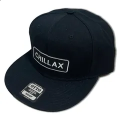 CHILLAX チラックス　白枠　フラットバイザー　スナップバック　ベーシック　 グレー　ダークグレー　チャコール　otto 　ユニセックス　サーフ　ストリート　ワッペン　黒　ブラック　ロンハーマン　ムラスポ　ニューエラ　CHILL RELAX ワッペンのサムネイル
