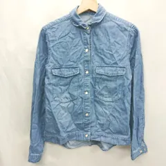 ◇ Θ AZUL BY MOUSSY アズールバイマウジー 長袖 デニムシャツ サイズS ブルー レディース E  【1502060005029】