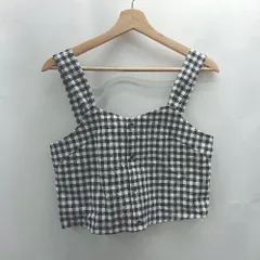 ◇ ⊂ ◎ ●未使用● ROPE PICNIC ロペピクニック リブニット ビスチェ サイズ38 ホワイト ブラック レディース E  【1503050019255】