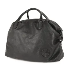GIORGIO ARMANI ジョルジオアルマーニ バッグ ブラック 黒 | GA ロゴ エンボス グレイン レザー ボストンバッグ (Y2Q021 YB42J AQYD01) | イタリア製 | ブランド カバン【メンズ】【中古】のサムネイル