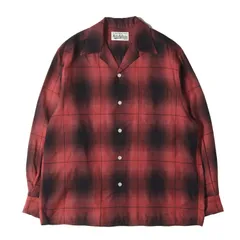 希少】ワコマリアオンブレチェックレッドシャツ好配色シャドーXL