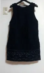 grace continental 厚手のウール 立体ディテールウィンターベストドレス（新品）