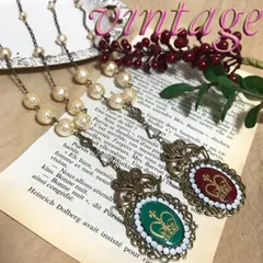 探し物　ヴィンテージインタリオ ヴィンテージパール クラシカルペンダント アール・ヌーヴォー