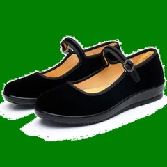 【新着商品】[RONGUI] パンプス フラットシューズ シンプルヒールなし カンフーシューズ 通勤 通学 オフィス レディース ベルト付き