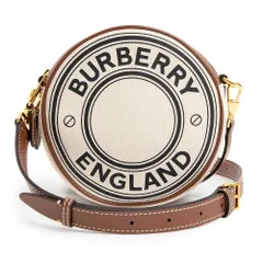 バーバリー LOUISE ルイーズ 2Way クロスボディ ショルダーバッグ 斜め掛け キャンバス レザー ナチュラル ベージュ タン ブラウン 茶 ゴールド金具 8051847 BURBERRY（未使用　展示品）