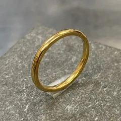 シンプル 甲丸リング 約2mm幅 サージカルステンレス 匿名配送、追跡、補償付きのらくらくメルカリ便ネコポスで発送