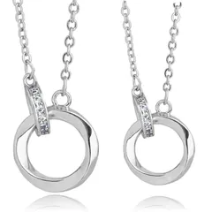 [felicitations] ペアネックレス カップル プレゼント ステンレス ジュエリー ネックレス メンズ レディース 2個セット BR-J066