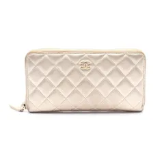 CHANEL シャネル クラシック ロング ジップ ウォレット マトラッセ ラウンド長財布