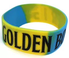 【中古】アクセサリー(非金属)(男性) ゴールデンボンバー ラバーバンド(イエロー×ブルー) 2018“イベント・フェス用”GOODS