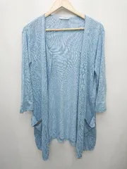 ◇ ARTISAN アルチザン リネン100% スパンコール キレイめ 長袖 カーディガン サイズ11 ライトブルー系 レディース P  【1405230017450】のサムネイル