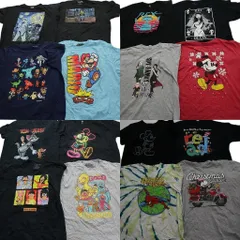古着卸 まとめ売り キャラクター 半袖Tシャツ 16枚セット (メンズ 2XL ) スターウォーズ スパイダーマン スヌーピー 中古 古着 MZ2753