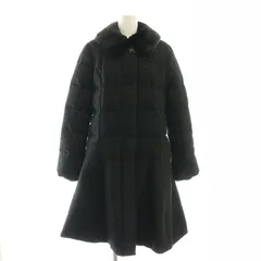 TOCCA レイン ショート丈 ダウンコート M ブラック系 ベロア切替