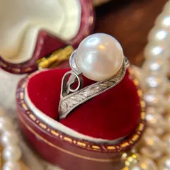 【レトロ】買取店 K14WG パール 9.7mm 和彫 レトロ 16号　C648