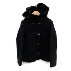 シップス SHIPS ダッフルコート 2WAY ミドル丈 フード付き 34 XS 小さいサイズ 紺 ネイビー /SM8