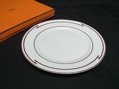 未使用品 エルメス HERMES リズム ディナープレート ブルー 皿 大皿