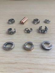 【在庫処分】 イヤーカフ フェイクピアス 10点セット メンズ fp-972