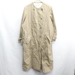 ■ ⊇ JOURNAL STANDARD luxe 長袖 ノーカラーコート サイズ表記なし ベージュ レディース E  【1409100000849】