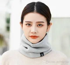 在庫処分中 [ライトグレー] ネックウォーマー スヌード マフラー ニット 裏起毛 裏ファー ボア 防寒 メンズ レディース 保温 スポーツ