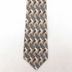 中古 ピエールカルダン ブランド ネクタイ 90s 総柄 シルク こげ茶他 ブラウン 25jul15