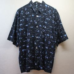 正絹大島紬着物リメイク2Lsizeアロハシャツ（父の日のプレゼントに