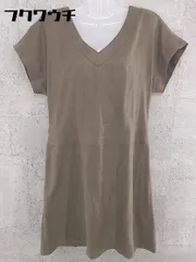 ◇ GEORGES RECH ジョルジュレッシュ フレンチスリーブ 膝下丈 ワンピース サイズ40 ブラウン レディース 【中古】 【1002801087708】