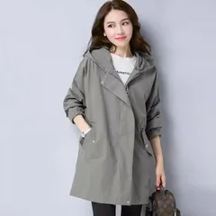 ジャケット パーカー コート アウター 上着 レディース 前開き ウィンドブレーカー 長袖 フード ワイド ファスナー ポケット かわいい 大人可愛い シンプル カジュアル おしゃれ かっこいい レトロ アジアン こなれ感 ラフ ボーイッシュ スポーティー ル