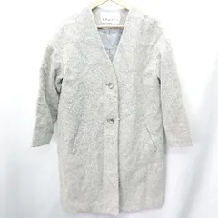 ■ ◎●未使用● NATURAL BEAUTY BASIC 長袖 ノーカラーコート サイズS ライトグレー レディース E  【1408060015672】