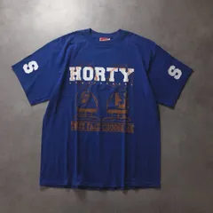GQ1134◇THREE FACE / CHOOSE ME : 90's USA製 Shorty's ボディ チャーリーブラウン手刷りプリントTシャツ◇XL◇青 TWOFACE PEANUTSのサムネイル