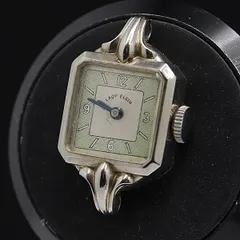 【値下げ】腕時計　エルジン　ELGIN　スモセコ　手巻き　修理保証書付き　美品 HA-6717| ロードエルジン 角金 レクタンギュラー AMVETSマーク