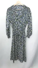 ◇ ◎ Sonny Label サニーレーベル URBAN RESEARCH 花柄 長袖 ロング ワンピース サイズF ネイビー系 レディース E  【1408060001323】