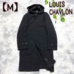 LOUIS CHAVLON【M】フード付きノーカラーコート/グレー系/ウール 毛