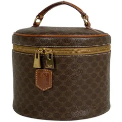 【極美品】希少 セリーヌ バニティバッグ アクセサリーポーチ マカダム柄 超希少】 セリーヌ アクセサリーポーチ マカダム バニティーバッグ