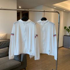 Thom Browne トムブラウン フラシュガード ファスナー パーカー ジャケット UVカット ホワイト 並行輸入品