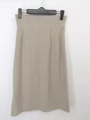 ◇ PROPORTION BODY DRESSING プロポーションボディドレッシング 膝下丈 台形 スカート サイズXS ベージュ レディース E  【1304260004907】