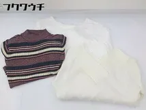 ◇ ◎ 《 dazzlin ダズリン まとめ売り3点セット サイズFのみ Tシャツ カットソー ニット セーター レディース 》  【1105280014477】