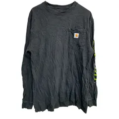 Carhartt ロングTシャツ Sサイズ カーハート プリント ブラック 古着卸 アメリカ仕入 t2411-3742