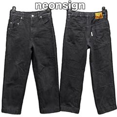 NEONSIGN 20SS STRAIGHT DENIM SLACKS デニムスラックス ブラックデニム 42サイズ 1299 ネオンサイン ジーンズ パンツ