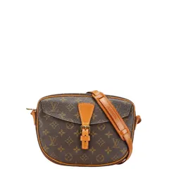 ルイ ヴィトン モノグラム ジュヌフィーユMM 斜め掛け ショルダーバッグ M51226 ブラウン PVC レザー レディース LOUIS VUITTON【1-0200498】